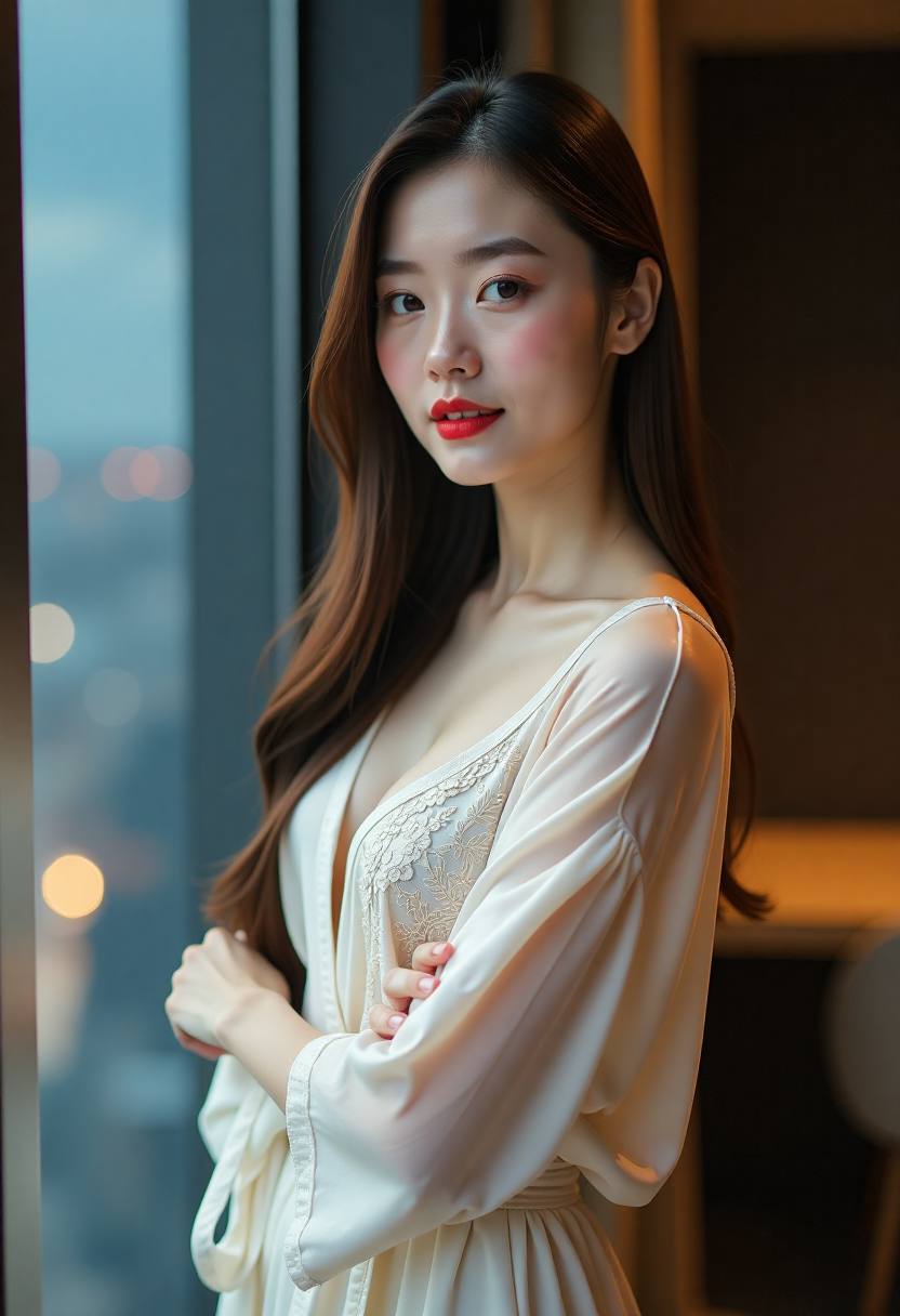 老师和学生在教室交谈